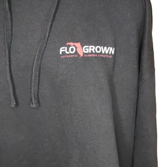 Independent Trading Company Men’s FloGrown Print Pullover Hoodie Black 2XL - Picture 3 of 11